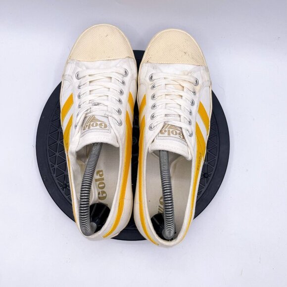 Gola Coaster Sneakers Yellow Stripe womens Size 8 - Picture 8 of 9